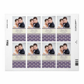 プラムクリームパターンフォトウェディングラベル ラベル (フルシート)