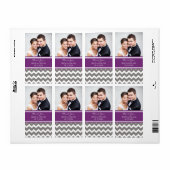 プラムグレーシボロンフォトウェディングラベル ラベル (フルシート)