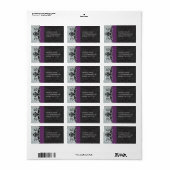 プラムグレーダマスク住所 シール- ラベル (フルシート)