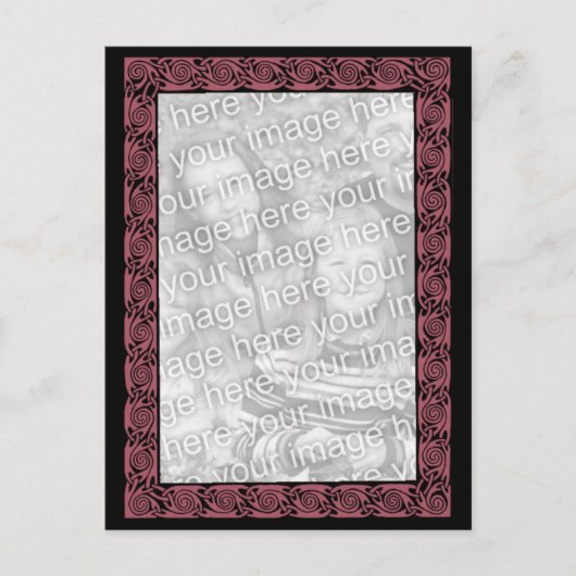 プラムケルト結び目模様デザイン写真 ポストカード (正面)