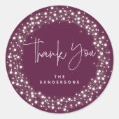 プラムサンキューライツクリきらめくスマス ラウンドシール (正面)