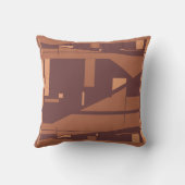 プラムサンゴターコイズ地中海のモザイク抽象芸術 クッション (裏面)