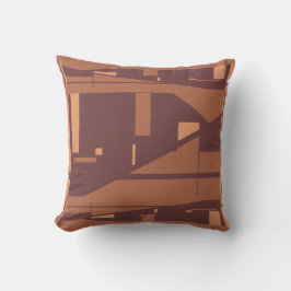 プラムサンゴターコイズ地中海のモザイク抽象芸術 クッション