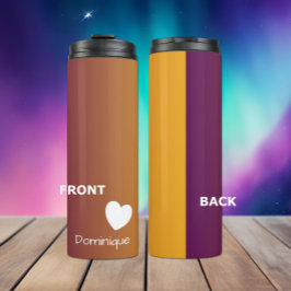 プラムサンセットグラディエント熱タンブラーとハート タンブラー