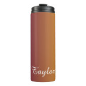プラムサンセット – カスタマイズ可能な名前サーマルタンブラー タンブラー (正面)