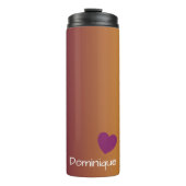 プラムサンセット – ハート付きグラデーション タンブラー (正面)