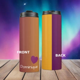 プラムサンセット – ハート付きグラデーション タンブラー