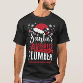 プラムサンタの配管工お気に入りののクリスマスヴィンテージ Tシャツ (正面)