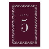 プラムシルバーグリッターウェディング テーブルナンバー (裏面)