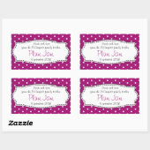 プラムジャムは紫色の食品ラベルのシールを保存 長方形シール (シート)