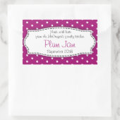 プラムジャムは紫色の食品ラベルのシールを保存 長方形シール (バッグ)