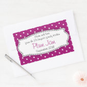 プラムジャムは紫色の食品ラベルのシールを保存 長方形シール (封筒)