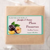 プラムジャムまたは保存フルーツ缶詰ジャー ラベル (インサイチュ)
