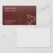 プラムスタイリッシュブルゴーニュウェルネスカオックの生命の木 名刺 (正面/裏面)