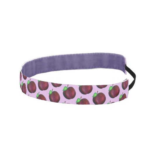 プラムスライプサマーパープルプラムフルーツイラストレーション アスレチックヘッドバンド (右)