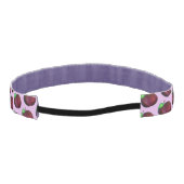 プラムスライプサマーパープルプラムフルーツイラストレーション アスレチックヘッドバンド (裏面)