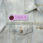 プラムスライプサマーパープルプラムフルーツイラストレーション 名札 (インサイチュ)