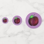 プラムスライプサマーパープルプラムフルーツプリント コンフェッティ (裏面)