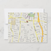 プラムスワールツリー披露宴方向カード 招待状 (正面)