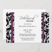 プラムスワールリハーサルディナーカード 招待状 (正面/裏面)