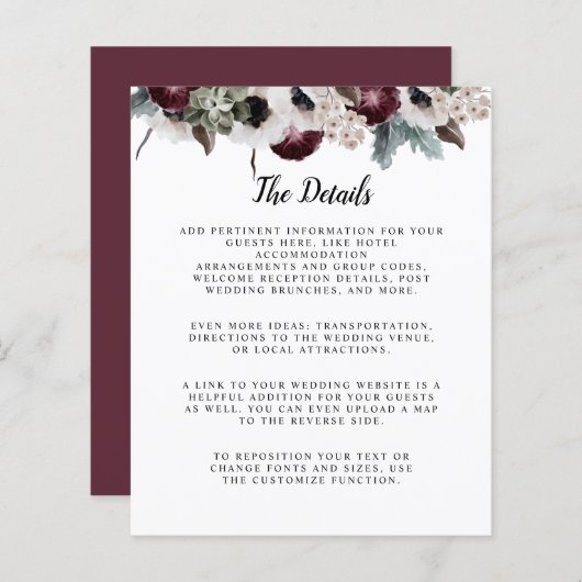 プラムセージアイボリーピンクフローラバジェット結婚ズ詳細 (正面/裏面)