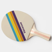 プラムダストストライプのレインボー 卓球ラケット (横)