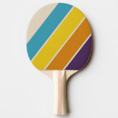 プラムダストレインボーはっきりしたストライプの 卓球ラケット (裏面)