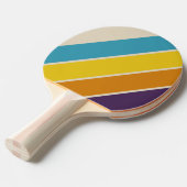 プラムダストレインボーはっきりしたストライプの 卓球ラケット (正面アングル)