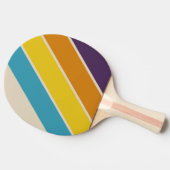 プラムダストレインボーはっきりしたストライプの 卓球ラケット (横)
