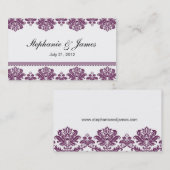 プラムダマスクウェディング名刺 名刺 (正面/裏面)