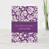プラムダマスク織の駆け落ちの発表カード 案内状 (正面)