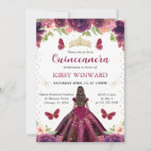 プラムドレスダークスキンプリンセスキンセアニェラ 招待状 (正面)