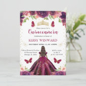 プラムドレスダークスキンプリンセスキンセアニェラ 招待状 (スタンド正面)