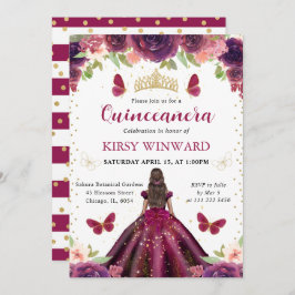 プラムドレスダークスキンプリンセスキンセアニェラ 招待状