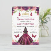 プラムドレスダークスキンプリンセスキンセアニェラ 招待状 (スタンド正面)