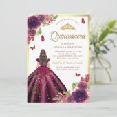 プラムドレスフローラ蝶金ゴールドキンセアニェラ 招待状 (スタンド正面)