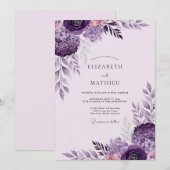 プラムノーブルスプリングウェディング 招待状 (正面/裏面)