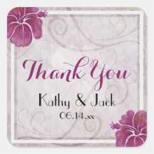 プラムハイビスカス結婚のシール