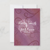 プラムハイビスカスRSVPカード 出欠カード (裏面)