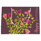 プラムハッピーバースデー抱き枕フローラ ラージペーパーバッグ (正面)