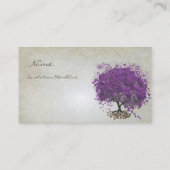 プラムハートリーフの木の根の渦巻きハート 名刺 (裏面)