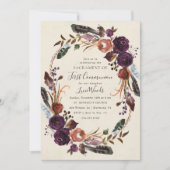 プラムハーベストフローラファーストコミューン 招待状 (正面)