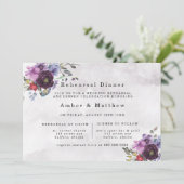 プラムバイオレットシック牡丹リハーサルディナー 招待状 (スタンド正面)
