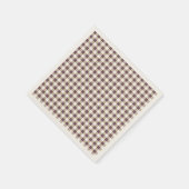 プラムバッファロープレイドホリデー スタンダードカクテルナプキン (角)