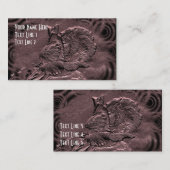 プラムバラフローラアートビジネスカード 名刺 (正面/裏面)