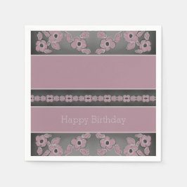 プラムバラフローラ スタンダードカクテルナプキン