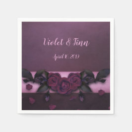 プラムバラ スタンダードカクテルナプキン