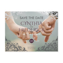 プラムバロックのシャンデリアの結婚式の日付を保存