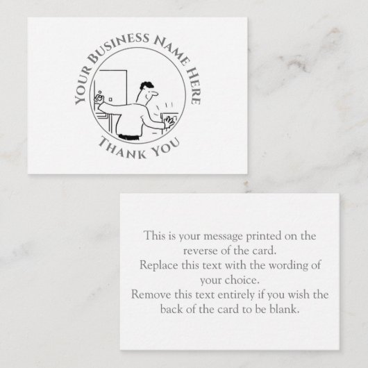 プラムバーサンキューノートカード ノートカード (正面/裏面)