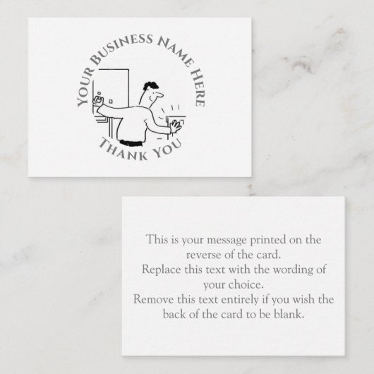 プラムバーサンキューノートカード ノートカード (正面/裏面)